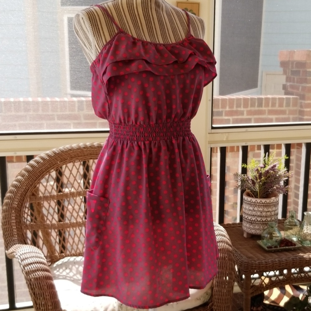 Purple & Pink Polka Dot Dress!!